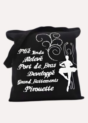 Dansante schoudertas | Zwart/Wit | Shopper