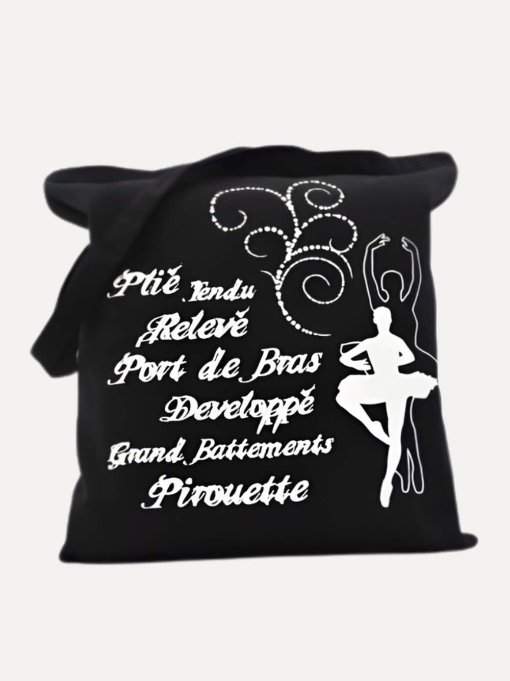 Dansante schoudertas | Zwart/Wit | Shopper