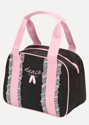 Zwarte Ballettas | Geborduurde applicatie | Dans tas