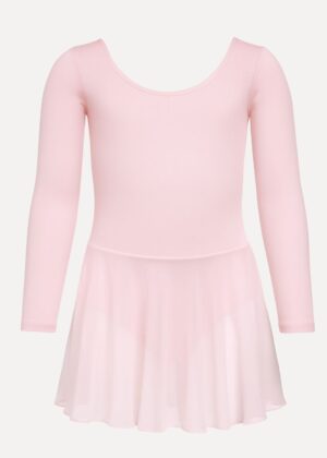 Balletpakje met lange mouwen - kinderen - roze 'Elsa' - met rokje