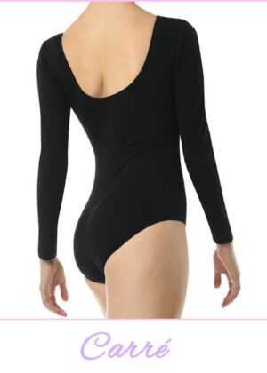 balletpakje met lange mouwen in zwart