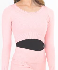 ballet top lange mouwen roze