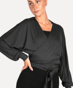 overslag vest zwart