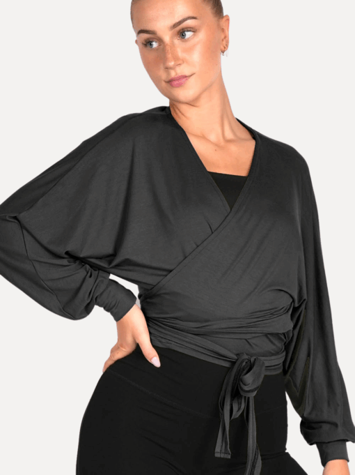 overslag vest zwart