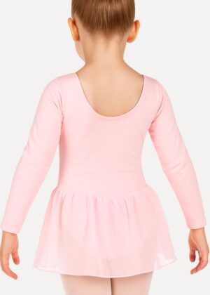 balletpak lange mouw rokje roze elsa achterkant
