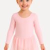 balletpak lange mouw rokje roze elsa voorkant