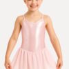 balletpakje kind roze met rokje cinderella voorkant
