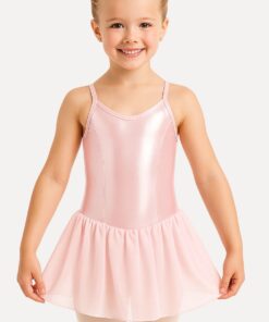 balletpakje kind roze met rokje cinderella voorkant