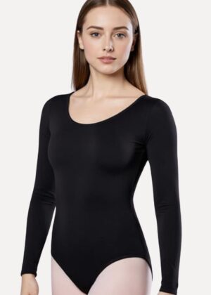 balletpakje lange mouw dames voorkant