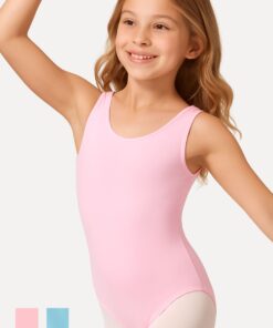 balletpakje roze meisje zonder rokje rondo voorkant