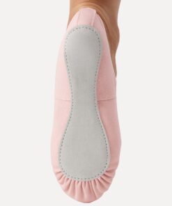 balletschoenen kind roze canvas eleve onderkant