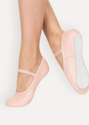 balletschoenen leer roze elite