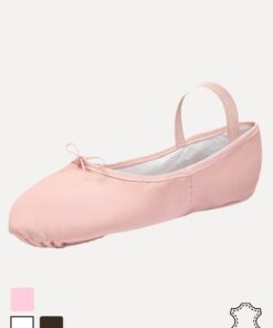 balletschoenen leer roze zwart wit elite