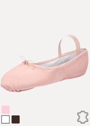 balletschoenen leer roze zwart wit elite