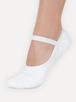 balletschoenen leer wit elite zijkant