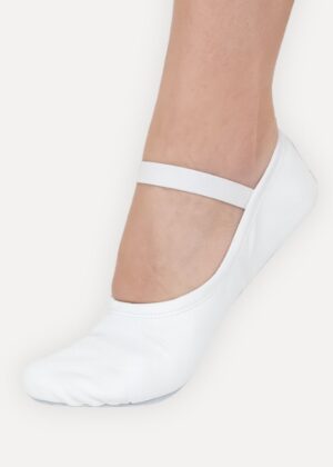 balletschoenen leer wit elite zijkant