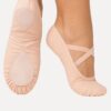 vegan balletschoenen splitzool canvas veganova roze zwart