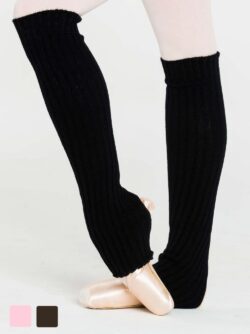 beenwarmers voor ballet in roze en zwart