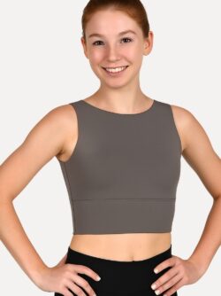 crop top taupe model