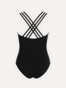 expression balletpak dames zwart ghost mannequin achterkant