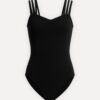 expression balletpak dames zwart ghost mannequin voorkant