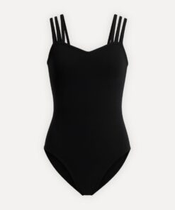 expression balletpak dames zwart ghost mannequin voorkant