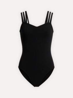 expression balletpak dames zwart ghost mannequin voorkant