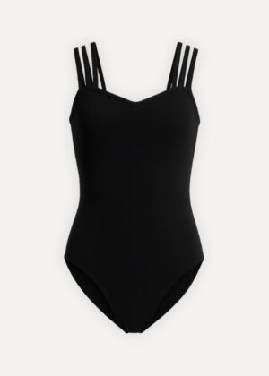 expression balletpak dames zwart ghost mannequin voorkant