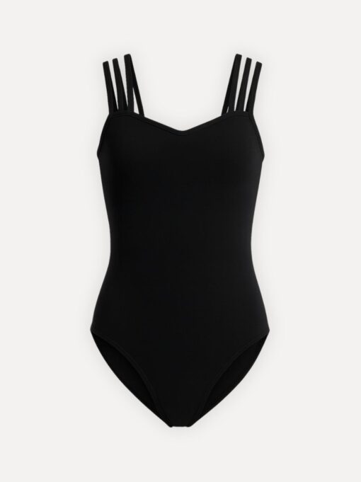 expression balletpak dames zwart ghost mannequin voorkant