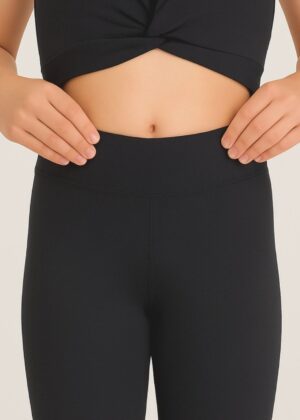 zwarte jazzbroek kind zwart - Fame - close-up van tailleband