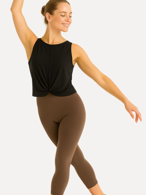 knooptop dans en yoga voorzijde