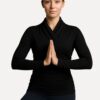 lange mouwen crossover top yoga