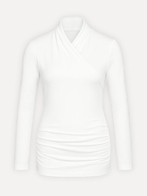 lange mouwen top wit yoga