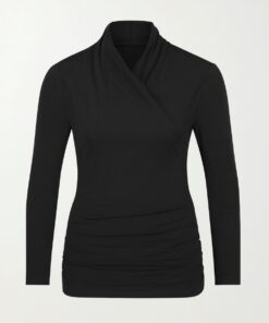 lange mouwen top zwart yoga