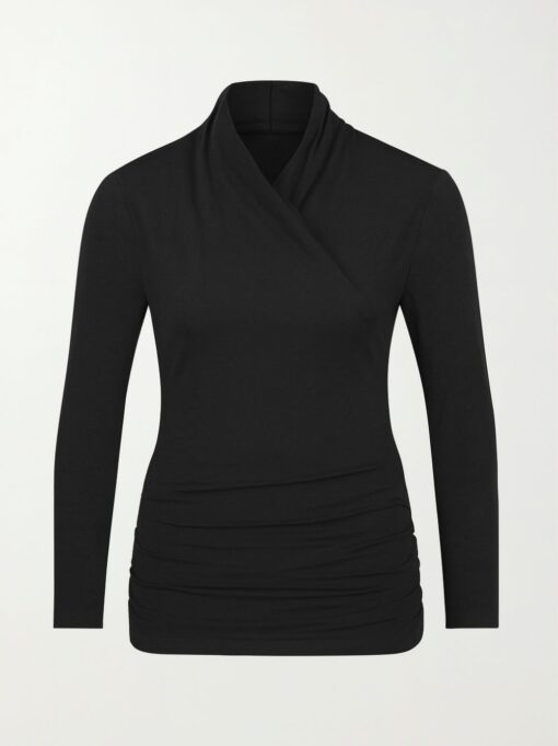 lange mouwen top zwart yoga