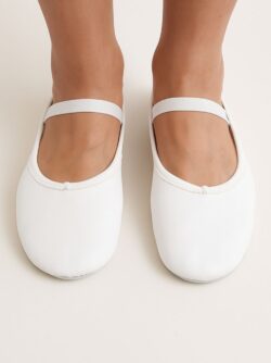 leren balletschoenen wit elite bovenkant