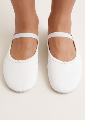 leren balletschoenen wit elite bovenkant