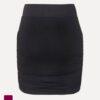 minirokje viscose zwart bordeaux wit