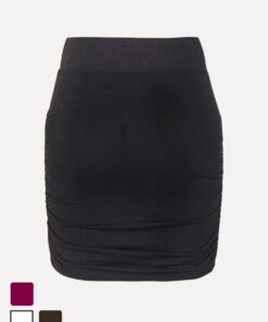 minirokje viscose zwart bordeaux wit