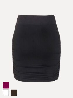 minirokje viscose zwart bordeaux wit