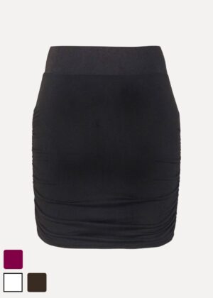 minirokje viscose zwart bordeaux wit