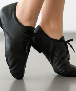 leren jazz schoenen zwart leer oxford