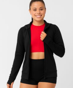 teamjasje teamjacket in zwart open jasje