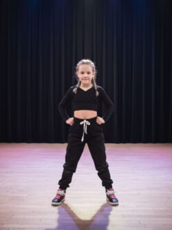 balletvestje in tactel kind in streetdance pose pullover zwart