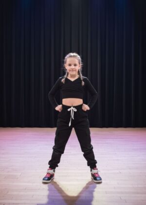 balletvestje in tactel kind in streetdance pose pullover zwart