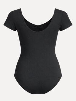 etude zwart ballet pak met mouwtjes