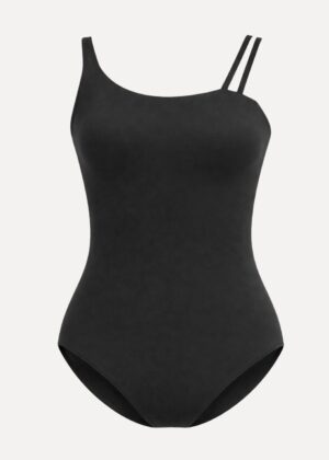 silhouette balletpakje voor dames in zwart voorzijde