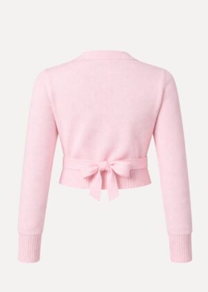 Balletvestje in cross-over | Zacht acryl | Roze achterzijde