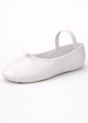 balletschoenen leer kind wit - elite - zijaanzicht