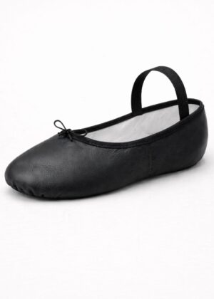 balletschoenen leer kind zwart - elite - zijaanzicht